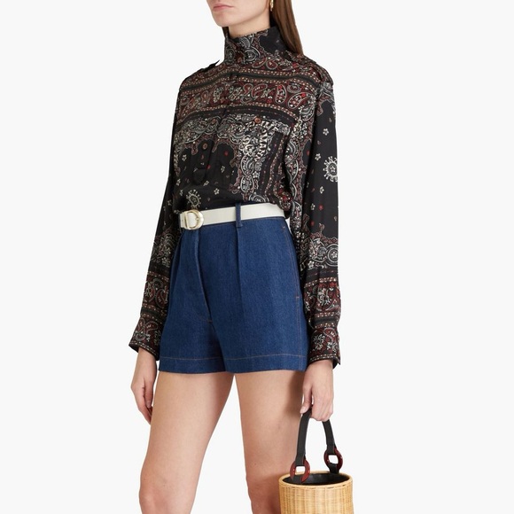ZIMMERMANN Paisley print satin silk blend bandana top - Picture 1 of 13